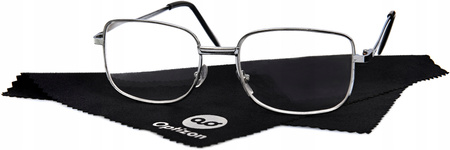 OKULARY KOREKCYJNE OPTIZON +2,00 plus dwa DO CZYTANIA metalowe