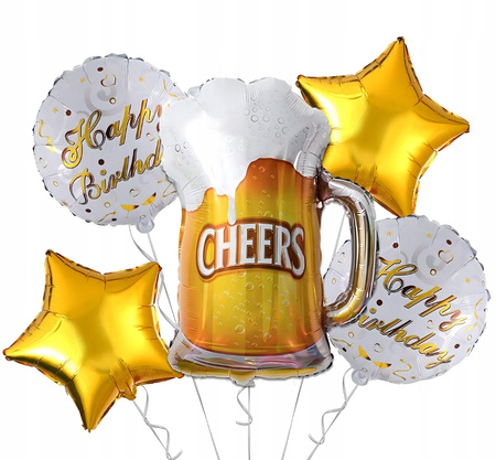 ZESTAW BALONÓW KUFEL balony na przyjęcie urodzinowe imprezę 5ele