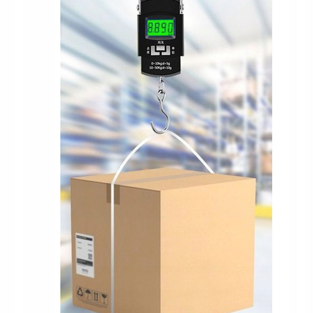 WAGA HAKOWA CYFROWA ELEKTRONICZNA 50 kg WISZĄCA BAGAŻOWA RĘCZNA