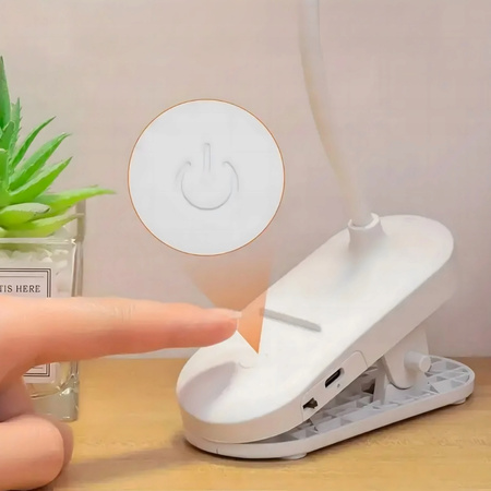 LAMPKA LED BEZPRZEWODOWA Z KLIPSEM nocna na biurko do pracy do czytania