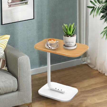 STOLIK KAWOWY POMOCNICZNY BOCZNY NOCNY KSZTAŁT LITERY C DO SALONU