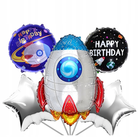 ZESTAW BALONÓW KOSMOS urodzinowe przyjęcia dla dzieci 5elementów