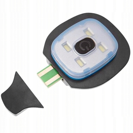 ZIMOWA CZAPKA Z LATARKĄ LED czołówka robocza do biegania z lampką szara