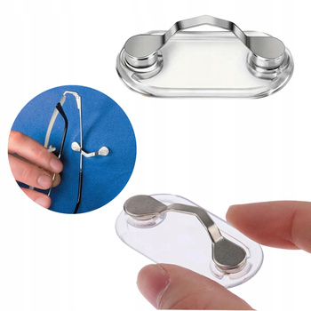 MAGNETYCZNY UCHWYT NA OKULARY klips do ubrania na słuchawki identyfikator