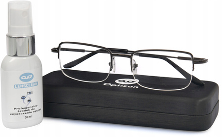 OKULARY KOREKCYJNE METALOWE -1,50 minus półtora krótkowzroczność solidne