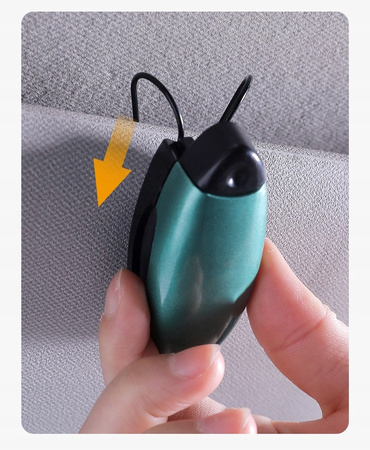 Uchwyt samochodowy na okulary klips mocny wieszak wytrzymały solidny