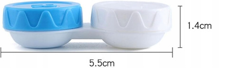 Pojemnik na SOCZEWKI szkła KONTAKTOWE z oznaczeniem strony lewej i prawej