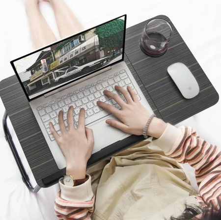 STOLIK POD LAPTOPA KOMPUTER DO ŁÓŻKA PODSTAWKA SKŁADANY MOBILNY REGULOWANY