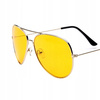 OKULARY PRZECIWSŁONECZNE żółte szkła UV400 uniwersalne redukcja odblasków