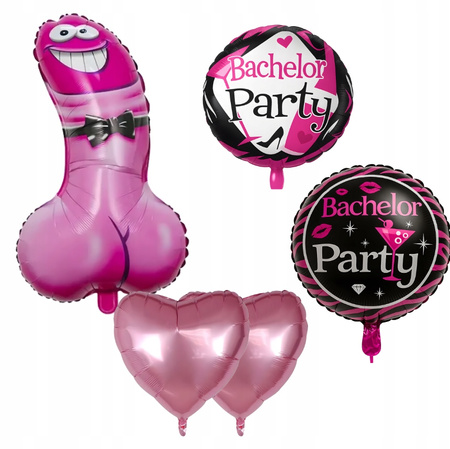 ZESTAW BALONÓW NA WIECZÓR PANIEŃSKI zabawne balony przyjęcie 5elementów
