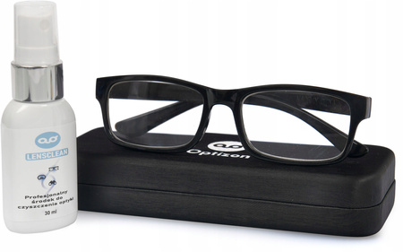 OKULARY KOREKCYJNE OPTIZON +3,00 plus trzy czarne DO CZYTANIA