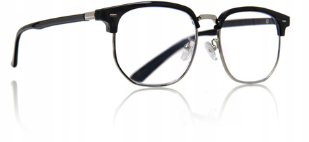 OKULARY KOREKCYJNE METALOWE +2,00 solidne trwałe do czytania