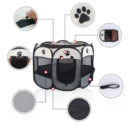 KOJEC DLA ZWIERZĄT DLA PSA KOTA ZAGRODA SKŁADANY LEGOWISKO PRZENOŚNY 73x43