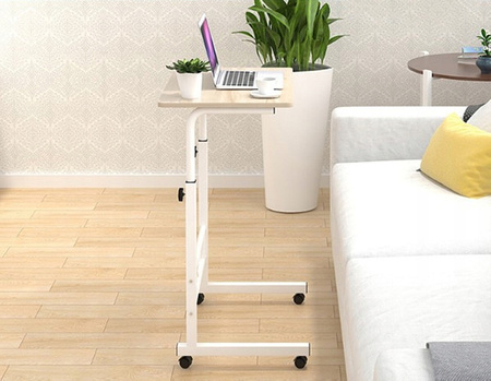 Eleganckie MOBILNE BIURKO REGULOWANE stolik na kółkach stolik POD LAPTOP