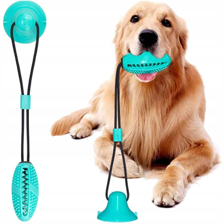 ZABAWKA DLA PSA GRYZAK Z PRZYSSAWKĄ NA PRZYSMAKI GUMOWY SZARPAK NA SZNURKU