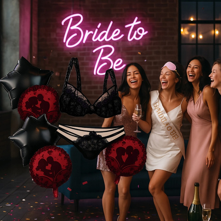 ZESTAW BALONÓW NA WIECZÓR PANIEŃSKI zabawne balony przyjęcie 5elementów