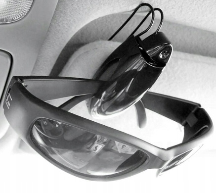 Uchwyt samochodowy na okulary klips mocny wieszak wytrzymały solidny