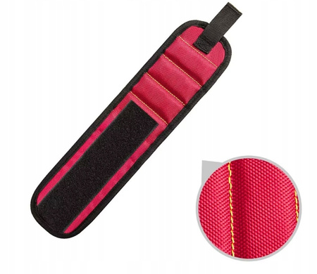 MAGNETYCZNA OPASKA NARZĘDZIOWA NA NADGARSTEK PRZYBORNIK NA ŚRUBKI GWOŹDZI