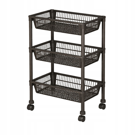 REGAŁ ŁAZIENKOWY KUCHENNY uniwersalny organizer na kółkach 3 półki szafka