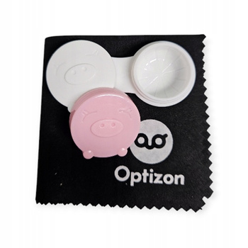 Pojemnik ŚWINKI na SOCZEWKI szkła KONTAKTOWE z oznaczeniem strony PIGS