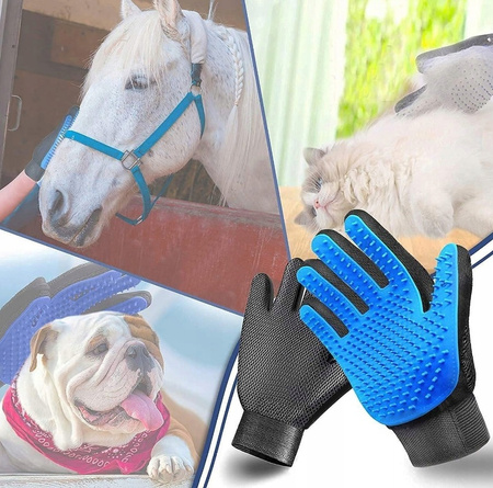 RĘKAWICZKA SZCZOTKA DO WYCZESYWANIA SIERŚCI MYCIA DRAPANIA PSA KOTA