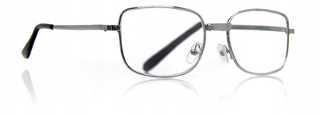 OKULARY KOREKCYJNE OPTIZON +1,00 plus jeden DO CZYTANIA metalowe