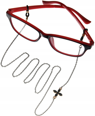 ŁAŃCUSZEK DO OKULARÓW z kwiatkiem zawieszka ozdobna sznureczek