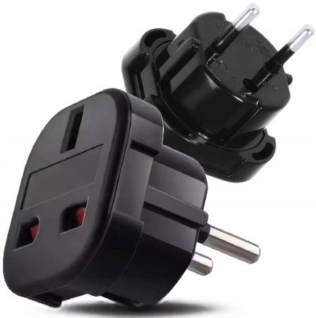 ADAPTER ANGIELSKA PRZEJŚCIÓWKA podróżna wtyczka UK na PL Anglia-Polska