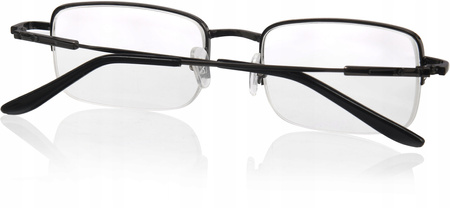 OKULARY KOREKCYJNE METALOWE -6,00 minus sześć krótkowzroczność solidne