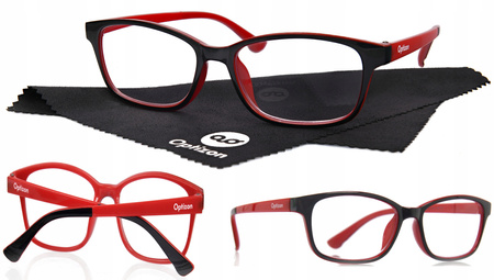 OKULARY KOREKCYJNE OPTIZON +1,00 plus jeden DO CZYTANIA solidne UV400