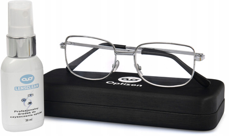 OKULARY KOREKCYJNE OPTIZON +3,00 plus trzy DO CZYTANIA metalowe