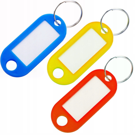 BRELOKI IDENTYFIKATORY DO KLUCZY 5szt mix kolorów zawieszki breloczki