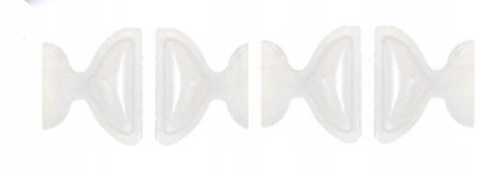 NOSKI DO OKULARÓW kształt motylki 2 pary antypoślizgowe 4 szt transparentne