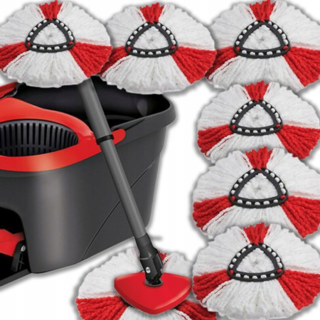 WKŁADY MOPA OBROTOWEGO VILEDA ZESTAW 6szt CHŁONNE UNIWERSALNE TRWAŁE 35cm