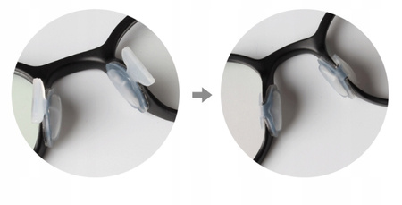 NOSKI DO OKULARÓW kształt motylki 2 pary antypoślizgowe 4 szt czarny