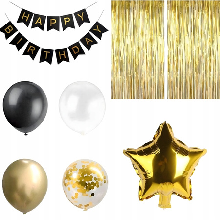 ZESTAW BALONÓW 30 kurtyna balony na przyjęcie urodzinowe trzydziestka