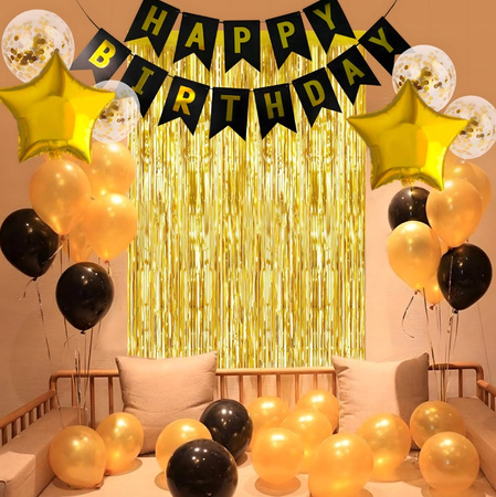 ZESTAW BALONÓW 40 kurtyna balony na przyjęcie urodzinowe czterdziestka