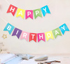 Baner urodzinowy HAPPY BIRTHDAY kolorowy flagi dekoracja girlanda