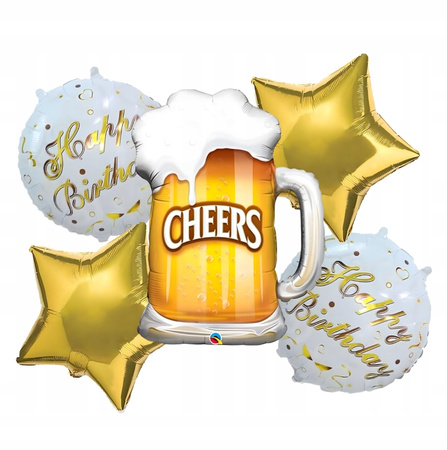 ZESTAW BALONÓW KUFEL balony na przyjęcie urodzinowe imprezę 5ele