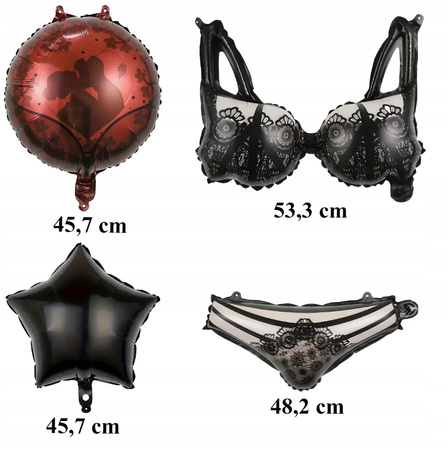 ZESTAW BALONÓW NA WIECZÓR PANIEŃSKI zabawne balony przyjęcie 5elementów