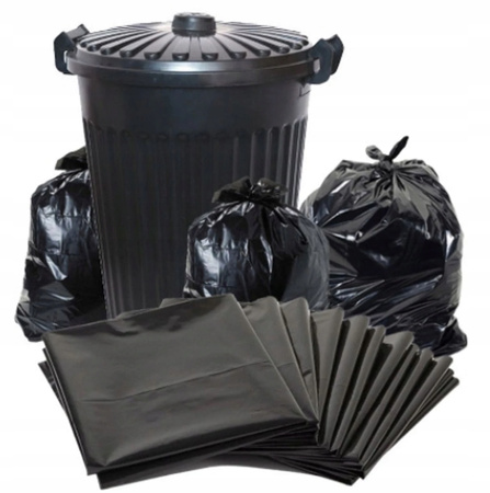 WORKI NA ŚMIECI 35L 15szt czarne super mocne do segregacji
