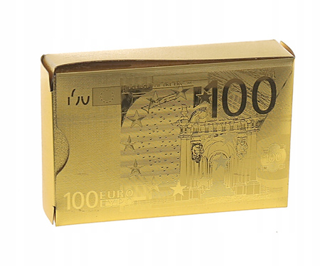 Talia kart premium do pokera 24K (złota folia) 52 karty GOLD KASYNO