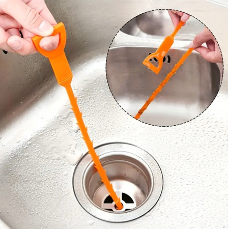 PRZEPYCHACZ DO RUR ODPŁYWU udrażniacz zlewu usuwania brudu 50cm spirala