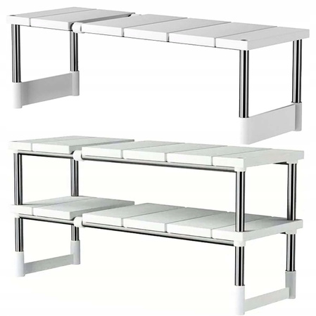 ORGANIZER PÓŁKA DO SZAFKI KUCHENNEJ 2 poziomy pod zlew regał do szafki blat