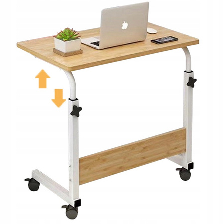 Eleganckie MOBILNE BIURKO REGULOWANE stolik na kółkach stolik POD LAPTOP