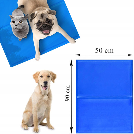 MATA CHŁODZĄCA ŻELOWA DLA PSA KOTA ZWIERZĄT LEGOWISKO DUŻA 90 x 50 cm