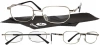 OKULARY KOREKCYJNE MOCNE METALOWE plus dwa +2,00 DO CZYTANIA