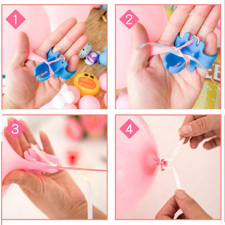 Wiązadełko do balonów lateksowych do łatwiejszego zawiązywania balonów 2szt