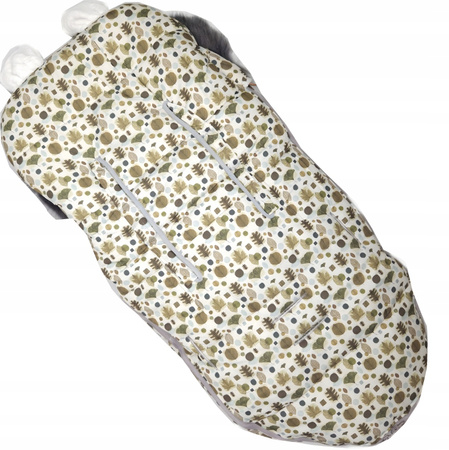 ŚPIWOREK DO WÓZKA FOTELKIKA GONDOLI Z USZAMI niemowlęcy 100cm ocieplany