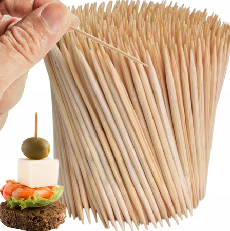 WYKAŁACZKI DREWNIANE 300 sztuk do zębów koreczki pikery 6,5cm